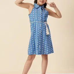 StyloBug Floral Print A-Line Dress-image-36