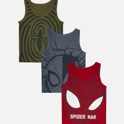 Bodycare Boys Pack Of 3 Printed Cotton Assorted Innerwear Vests-image-129