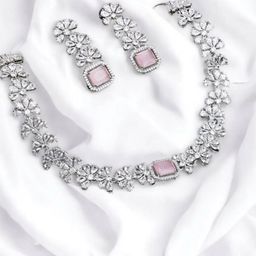 TIYARA Silver-Plated Brass Jewellery Set-14