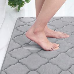 FAVRIA GreyCushioned 1000 GSM Anti Slip Water Absorbent Bath Rug-image-72