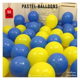 Balloon Junction Superhero Theme Balloons Dark Blue Yellow - Pack of 50-image-41