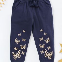 Babyoye Full Length Lounge Pants Butterfly Print  - Navy Blue-image-91