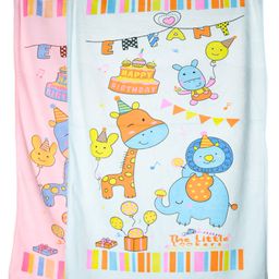 The Little Lookers 100% Cotton Printed Towel Pack of 2 - Blue Pink ( Print May Vary )-23