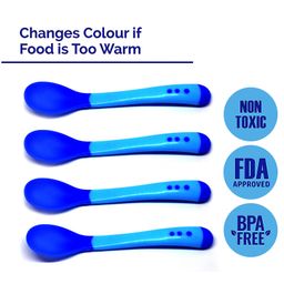 The Little Lookers Temperature Sensing Spoon Pack of 4 - Blue-14
