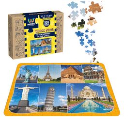 Webby Seven Wonders Of The World Wooden Jigsaw Puzzle Multicolor - 108 pieces-15