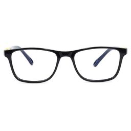 Optify Blue Light Blocking Zero Power Glasses Rectangle Shape - Black-0