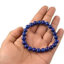 VIBESLE Adult Blue Crystals Handcrafted Elasticated Bracelet-image-9