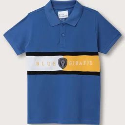 Blue Giraffe Boys Polo Collar Pockets T-shirt-picture-18