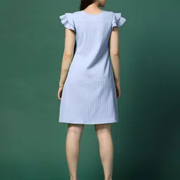 OMPAX Flutter Sleeve A-Line Dress image 5