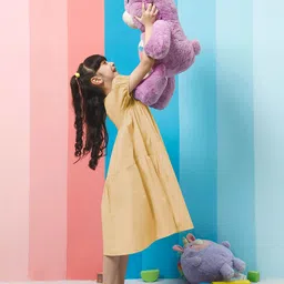 Athena Girl Puff Sleeve Balloon Dress-image-56