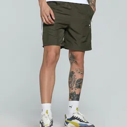 Puma Zippered Woven Men Brand Logo Printed Mid Rise Shorts-image-75