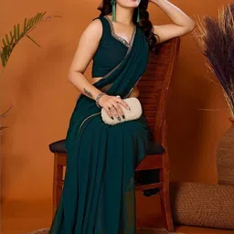 VS MALL Poly Georgette Saree-picture-13