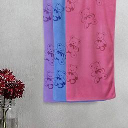 Myntra Elegant Homes Kids Purple & Blue 3 Pieces Printed Cotton 300 GSM Bath Towels-image-54