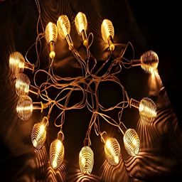 KAVYARA White LED Metal Fancy String Lights-48