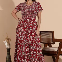 9shines Label Printed Maxi Nightdress-image-62
