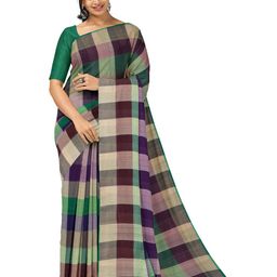 APCO Checked Pure Cotton Saree-25