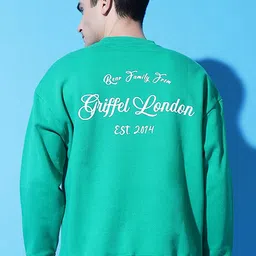 GRIFFEL Men Typography Printed Round Neck Long Sleeves Pullover Sweatshirt-picture-18