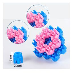 Syga Hexagon Shaped Building Blocks Set Multicolor - 200 Pieces image 2