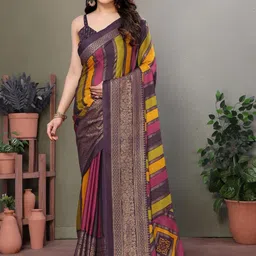 VS MALL Ethnic Motifs Silk Cotton Heavy Work Saree-image-101