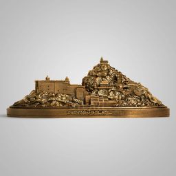 SILAII Bronze-Toned Malaikottai Tiruchirappalli Monumental Showpiece-6