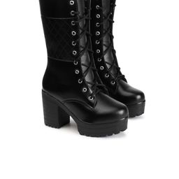 STRASSE PARIS Women Calf Length Block HeeledBoots-image-80