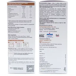GLUTONE 1000 Set Of 2 Setria L-Glutathione Tablet With Vitamin C- 40Mg- 15 Tablets Each image 4