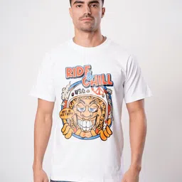 Bene Kleed Men Printed Applique T-shirt-image-74