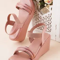 Try Me Women Textured Wedge Sandals-27