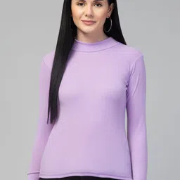 Trend Level Women Round Neck Cotton Fitted Top-image-6