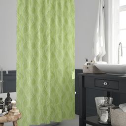 ArtzFolio Green & White Printed Waterproof Shower Curtain-image-41