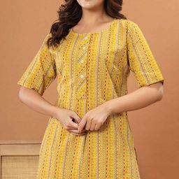 Aaysa Kurti Women Printed Pure Cotton Kurtis-image-73