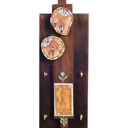AAKRITI ART CREATIONS Brown & Yellow Prabha Key Hanger-image-86