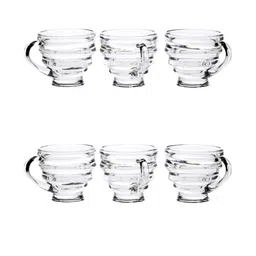Somil Clear Glass Coffee & Tea Cup / Mug, Enjoy Your Drink in Style, Pack of 6, 150 Ml, 8.5 X 11 X 8 CM-image-92