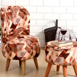 Shadowkart 2Pc Brown Wooden Mudda Pouffe Ottoman-image-53