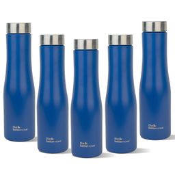 The Better Home Blue & Silver-Toned 5 Pieces Printed Stainless Steel Solid Water Bottle-1L-image-48
