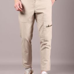 V-Mart Men Mid-Rise Cotton Cargos Trousers-image-34