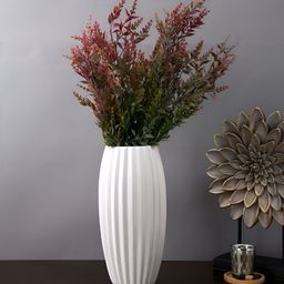 TAYHAA Red & Green 2 Pieces Fern Sprays Artificial Flower-21