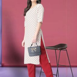 Ethnic basket Women White Kurtas-picture-41