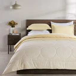 DDecor Beige 4 Piece Double King Geometric Cotton Bedding Set-image-31