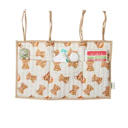 Fancy Fluff Cuddle Bear Printed Organic Crib Organiser-image-86