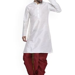RAMESHWARAM FABRICS Men Regular Kurta with Dhoti Pants-picture-22