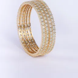Opal Touch Set Of 4 Gold-Plated AD Studded Bangles image 3