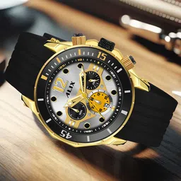 ALIX Men Embellished Dial & Bracelet Style Straps Analogue Watch AL3015T_GB-45