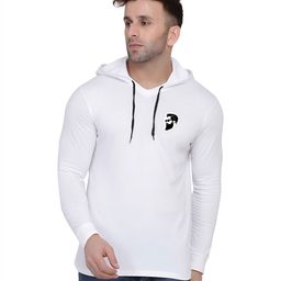 BEYOU FASHION Solid Hooded Slim Fit T-shirt-image-71