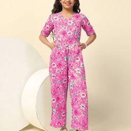 YK Girls Printed Basic Jumpsuit-image-94