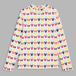 Blue Giraffe Geometric Print Cotton Top-54