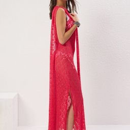Trendyol Women Self Design Sheer Maxi Dress-image-52