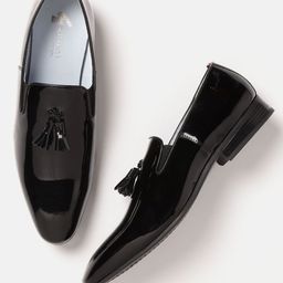 GABICCI Men Patent Leather Tassel Loafers-image-40
