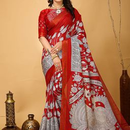 KALINI Floral Zari Art Silk Banarasi Saree-image-89