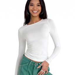 StyleCast Women Solid Round Neck Fitted Regular Top-picture-26